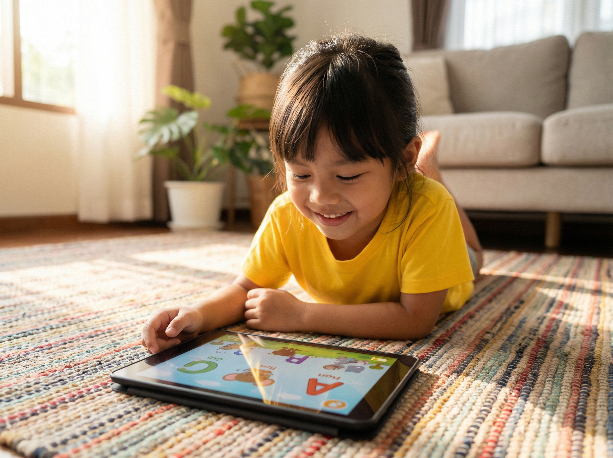 Child learning with KidsGate